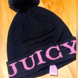 3 for $25!! Juicy Couture Black and Pink Beanie